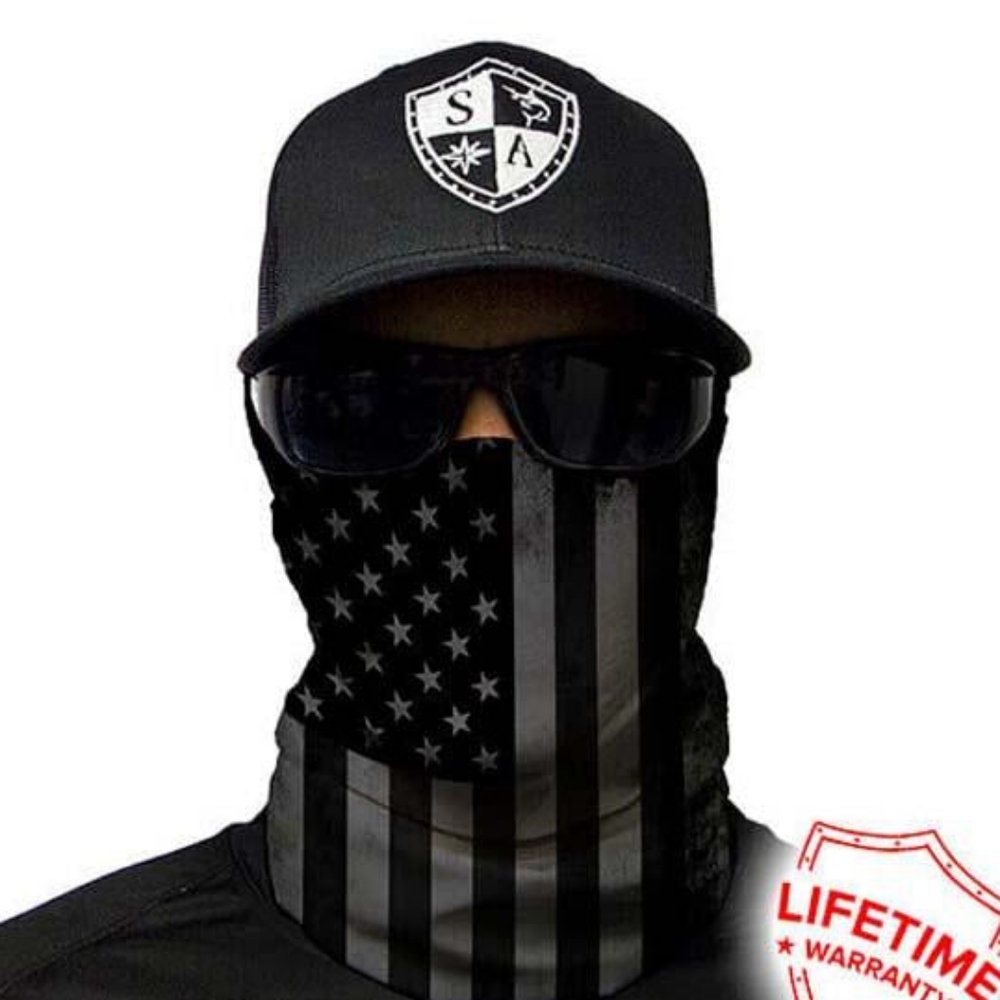 Soul of Adventure American Flag Face Mask Shield Warmer BLACKOUT ⚫️🇺🇲 NWOT